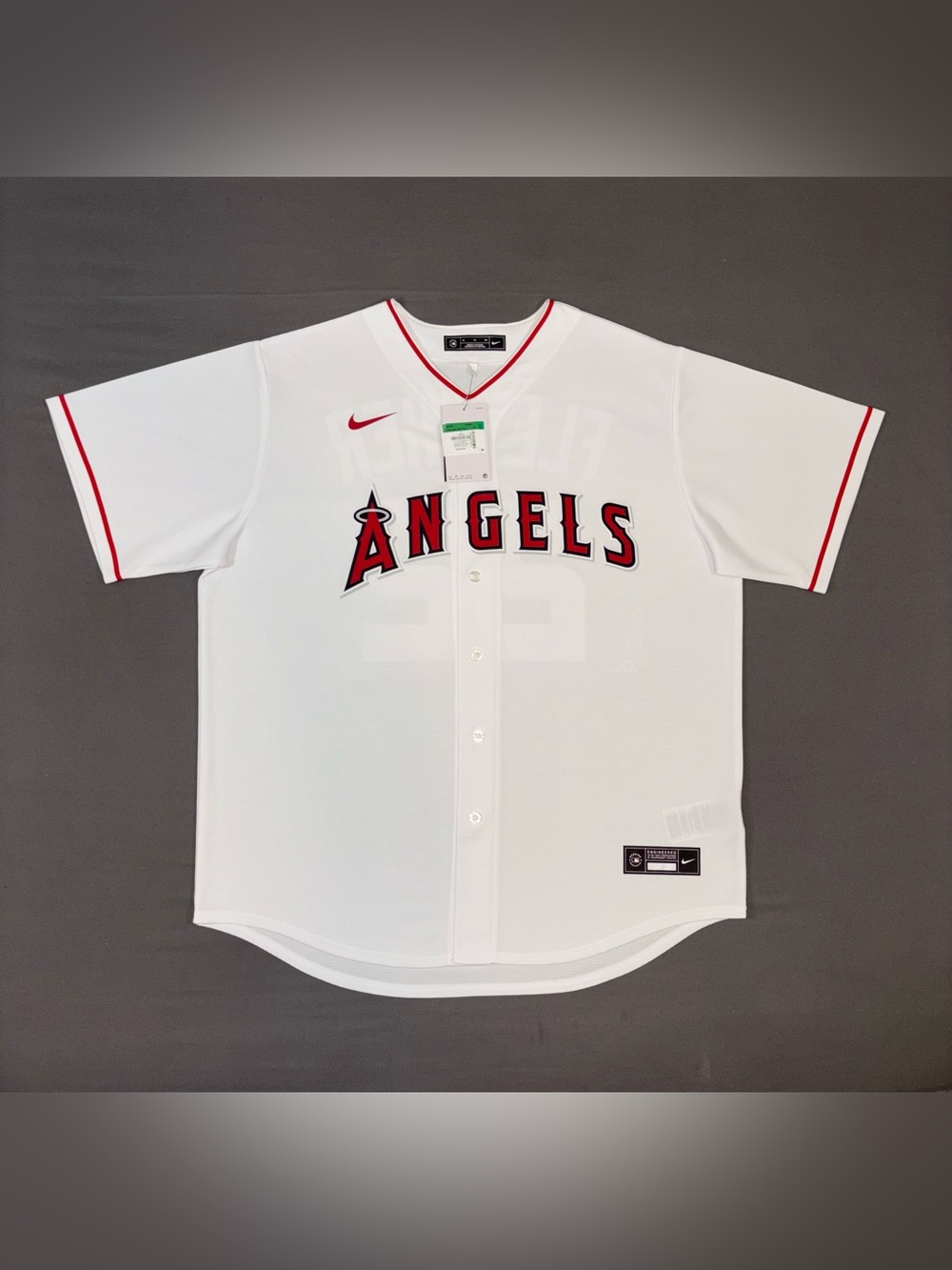 Men’s Nike Los Angeles Angels #22 David Fletcher MLB Jersey White Size XL